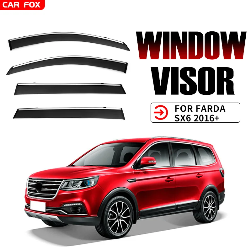 

For Farda SX6 2016-2024 Plastic Window Visor Vent Shades Sun Rain Deflector Guard For Farda SX6 2016-2024