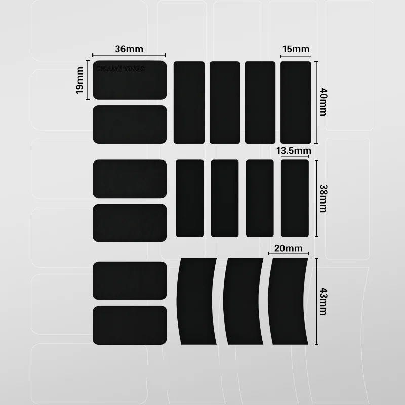 X-Raypad Cicada Wings V2 Slicks Universal Pre-cut Grip Tape – X-Long Sticker