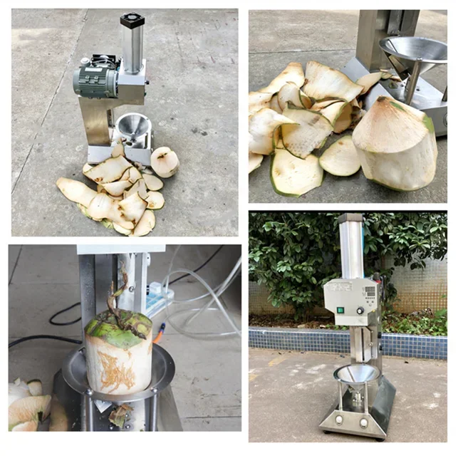 JUYOU-Green Coconut Peeler, Peeling Cutting Machine, Novo Tipo, Fornecer Inglês Pedido