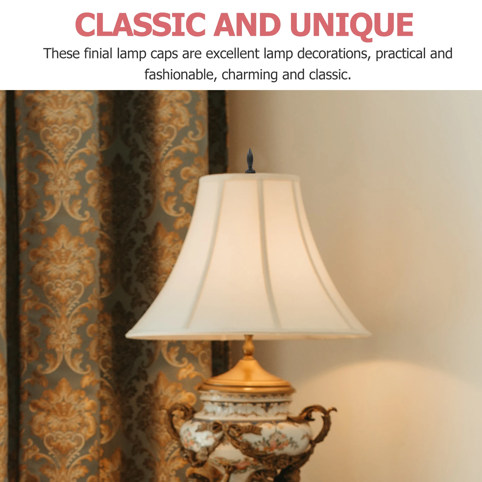 

4 шт., винтажные ручки для декора, однотонные винтовые колпачки для абажура, ретро-лампа, украшение, светильник, настольный торшер, использование