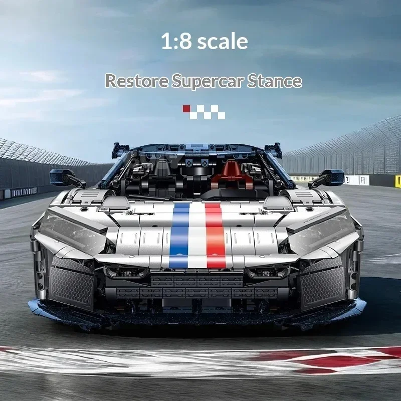 

3998pcs Technical 1:8 F80 Supercar Building Blocks GULY 10656 RC Creative Ideas Sport Car Model Bricks Toy for Kids Adults Gifts