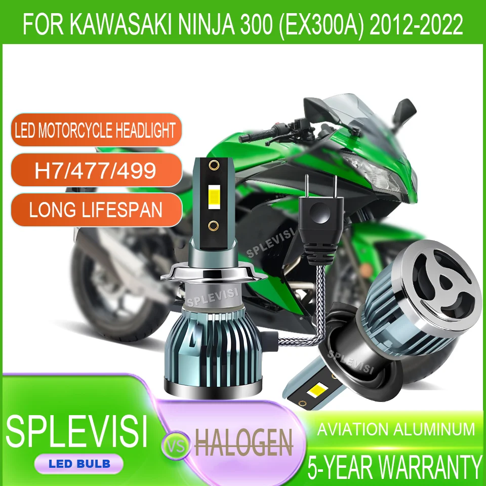 Совершенно новая светодиодная фара для мотоцикла H7/499 6000K для Kawasaki Ninja 300 (EX300A) 2012 2013 2014 2015 2016 2017 2018 2019-2022 Совершенно новая светодиодная фара для мотоцикла H7/499 6000K для Kawasaki Ninja 300 (EX300A) 2012 2013 2014 2015 2016 2017 2018 2019-2022