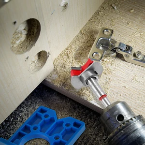 High precision hinge template, 35mm hinge drilling guide, hinge drilling locator for hexagon key and adjustable drill 7 Main Sales GABARITO 35mm - №5