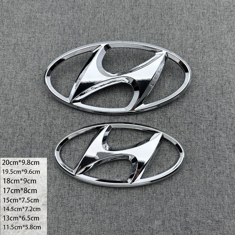 Image of ABS Auto Front- und Heckgrill-Emblem Zubehör für Genesis N-LINE I10 I20 I30 I40 IX20 IX35 Kona Getz Veloster Tucson Elantra Azera