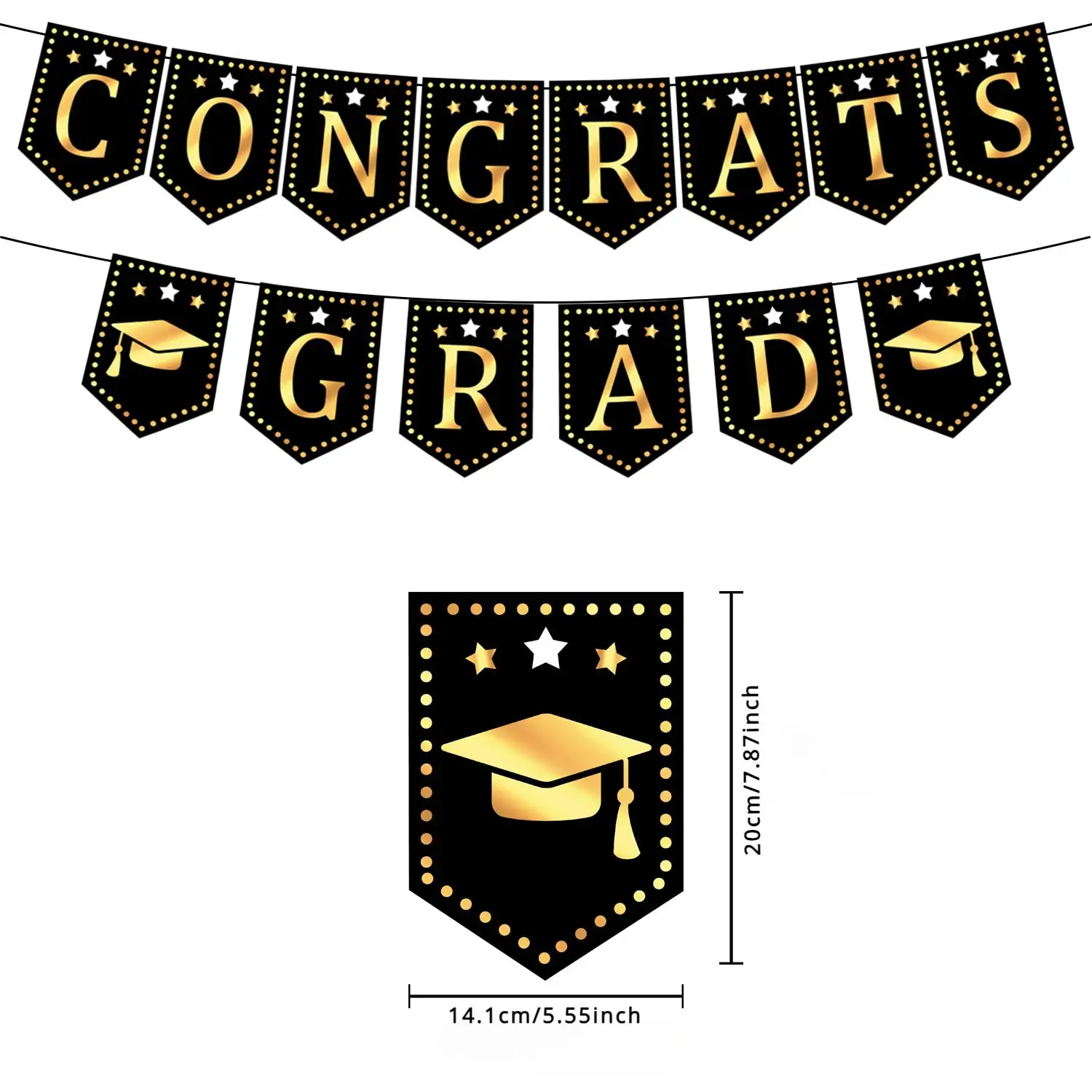 2026 Graduation Party Decoration Kit with Congratulations Banner Hanging Swirls And Photo Booth Props for Class Party Supplies