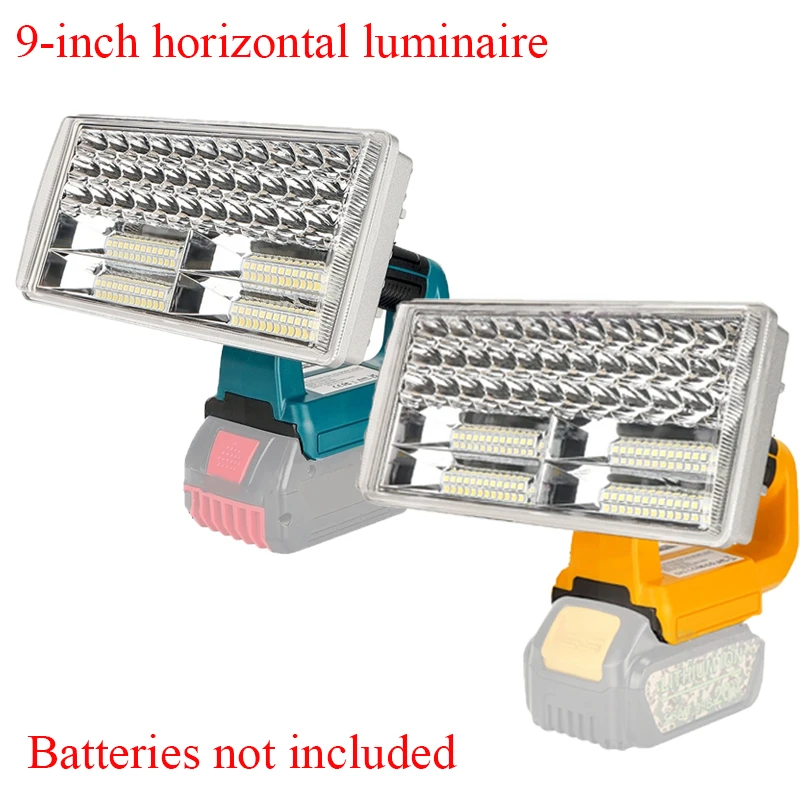 

For Makita/DeWalt/Milwaukee/Bosch/Black&Decker/Craftsman 18-20V Battery 4200LM Spotlight Work Light 9-inch Outdoor Camping Light