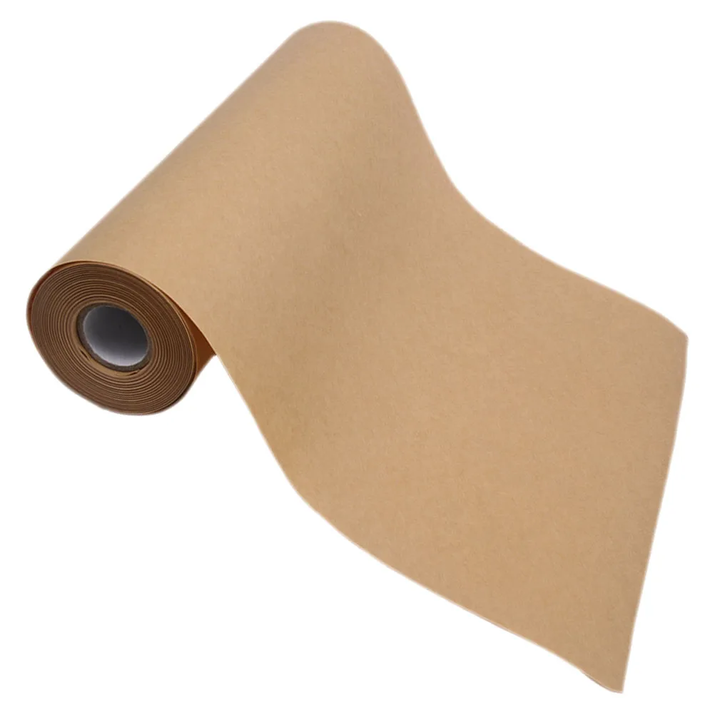 

1 Roll Natural Brown Kraft Wrapping Paper Durable Wood Pulp Paper Roll for Gift Flower Fold Packing Craft Handmade DIY