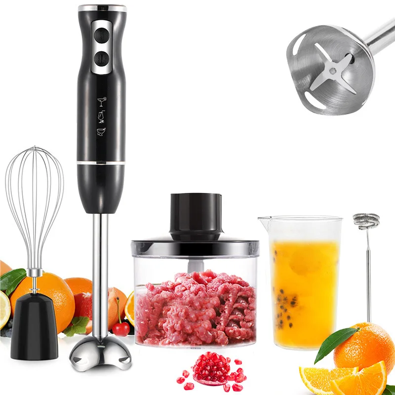 

5-in-1 Electric Hand Blender Stainless Steel Complementary Food Processor Multi-function Meat Grinder 400W