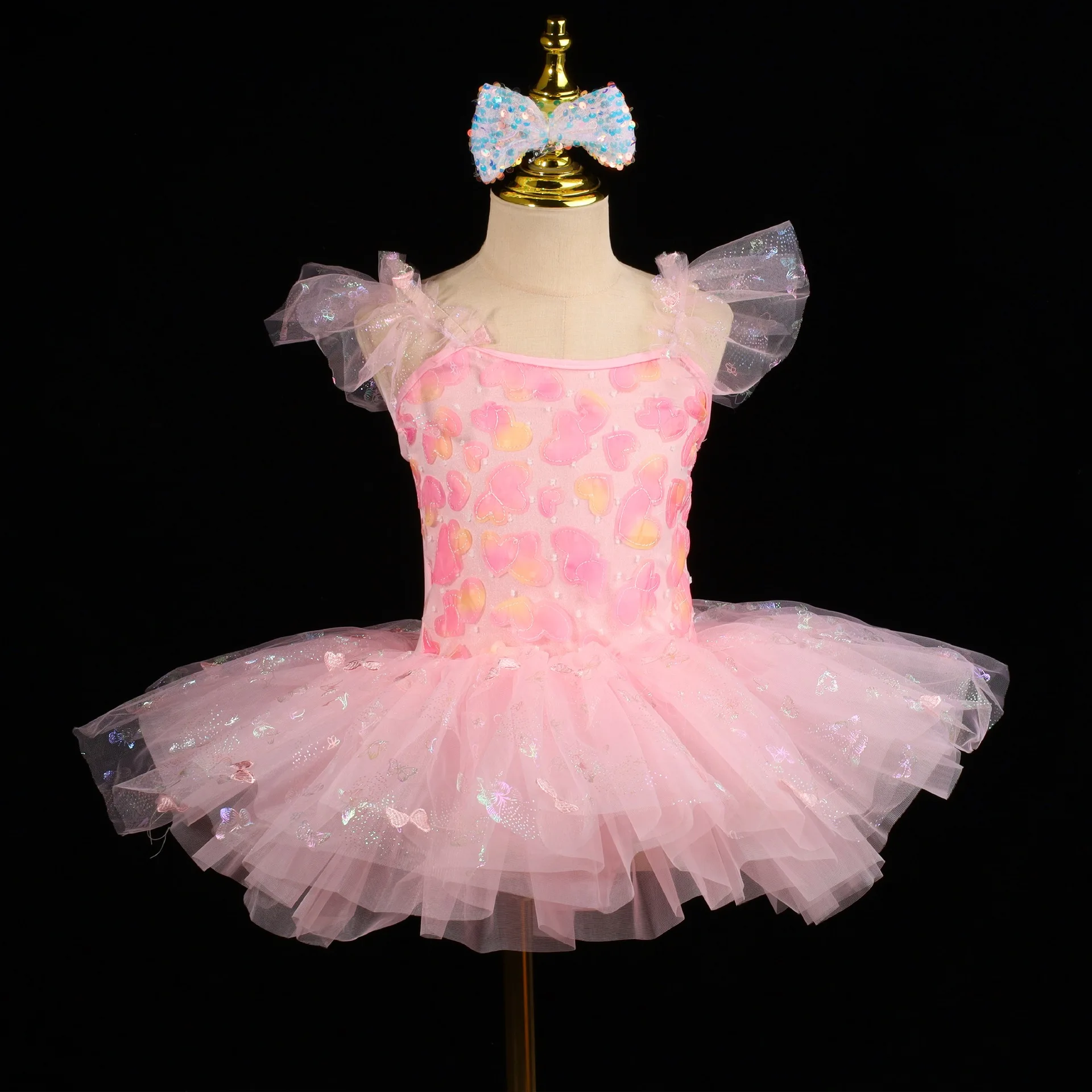 

Girls' tutu new suspender gauze skirt children's tutu skirt performance clothes children's cygnet dance clothes