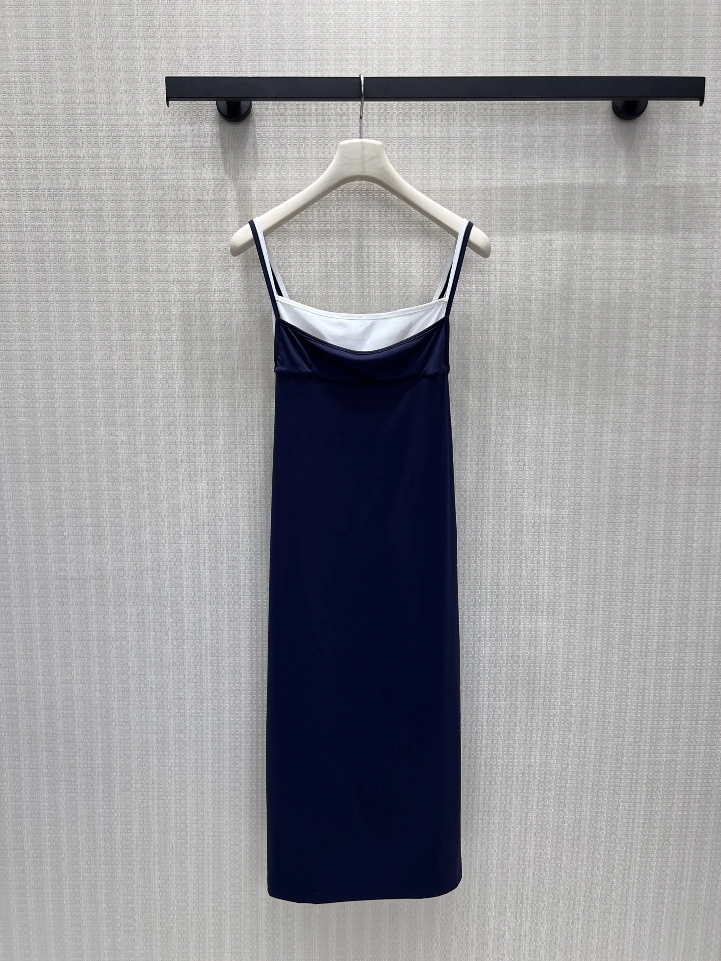 

Elegant Slimming Color Block Strap Dress Women's Simple Luxury Embroidery Logo Casual Summer High Waist Polyester Fiber