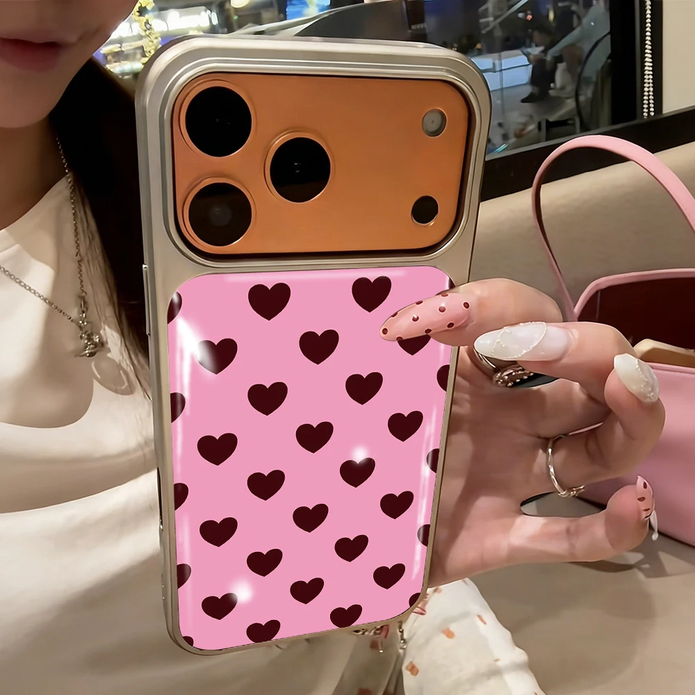 Luxuriöse Herzförmige Gummihülle für iPhone 15 17 13 Pro Max Phone 11 12 ProMax 14 15 16 Plus Hüllen Stoßfest Minimalistisch Funda – Detail 2