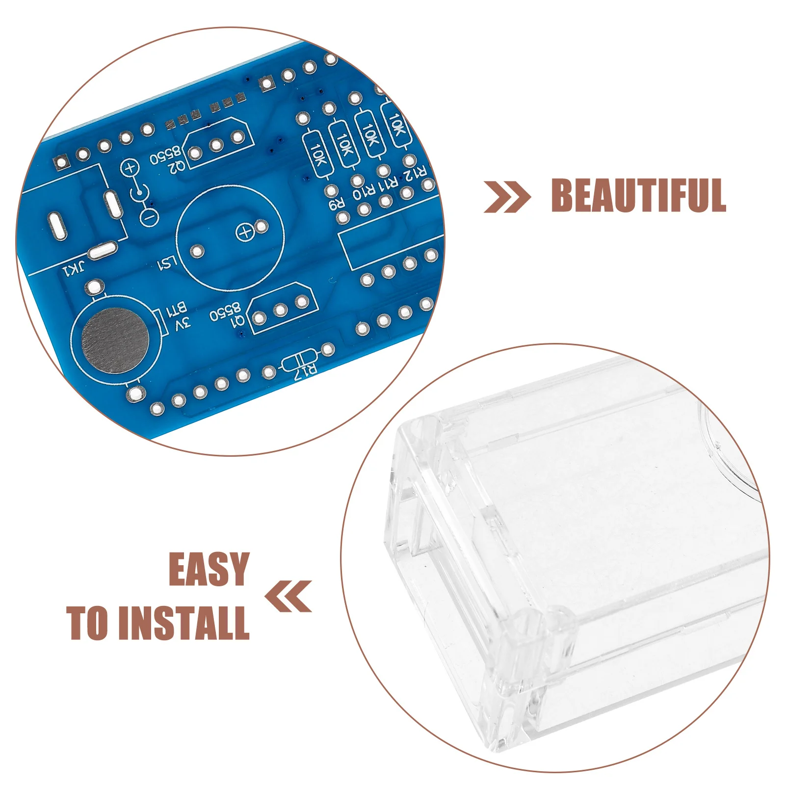 

1Set Scm Digital Clock Kit DIY Assembly Scm LED Single Chip Microcomputer Clock Material Safe Easy Use