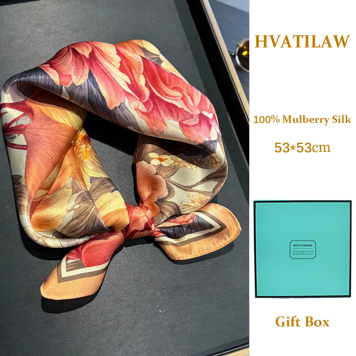 

100% Natural Real Silk Scarf Women Square Scarves Wrap Kerchief Hijab Bufanda Echarpe Neckscarf Pashmina Poncho Foulard Bandana