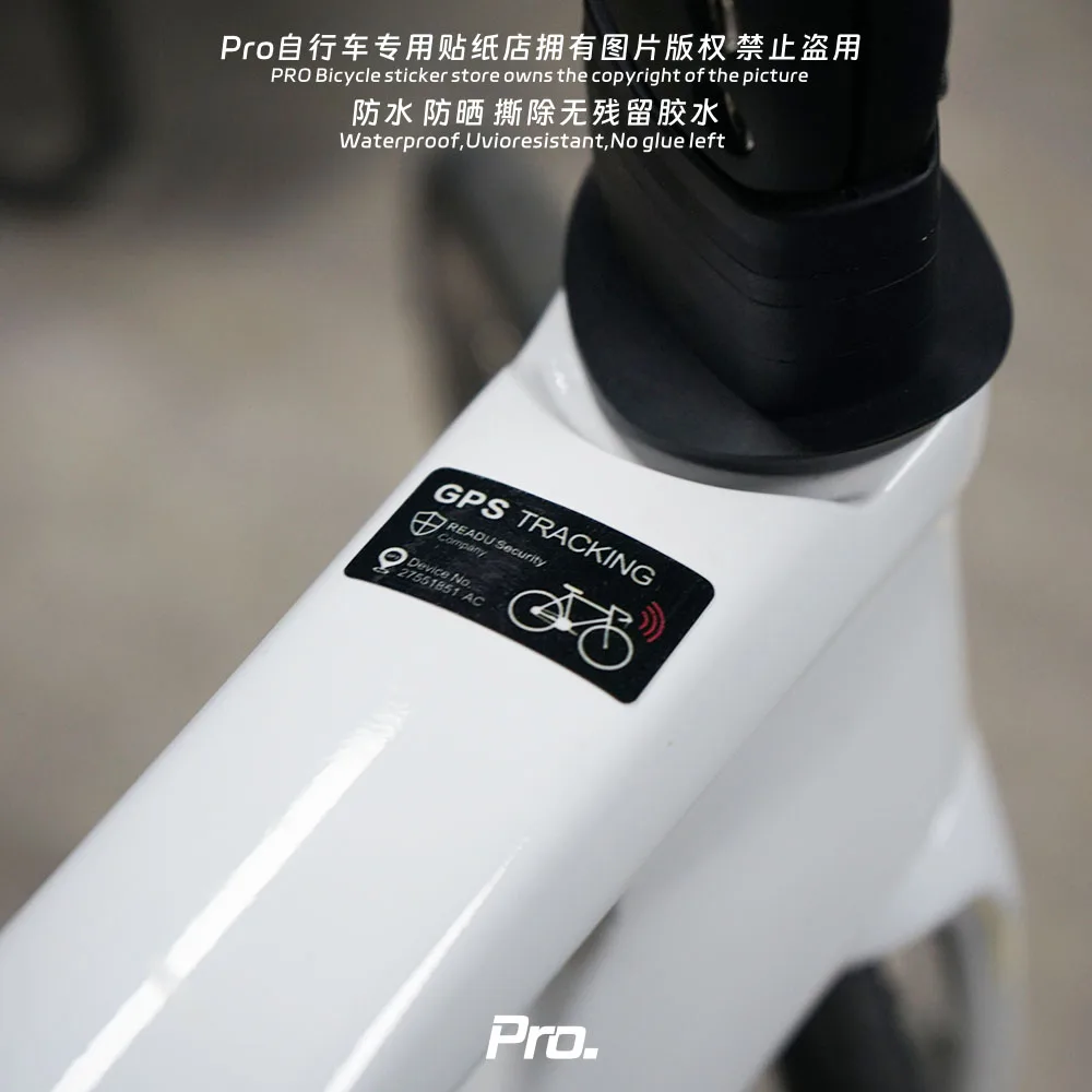 ملصقات دراجة تحذيرية أمنية GPS لإطار الدراجة العلوي أنبوب كرتوني عاكس مقاوم للماء إطارات دراجات الطريق الجبلية #2