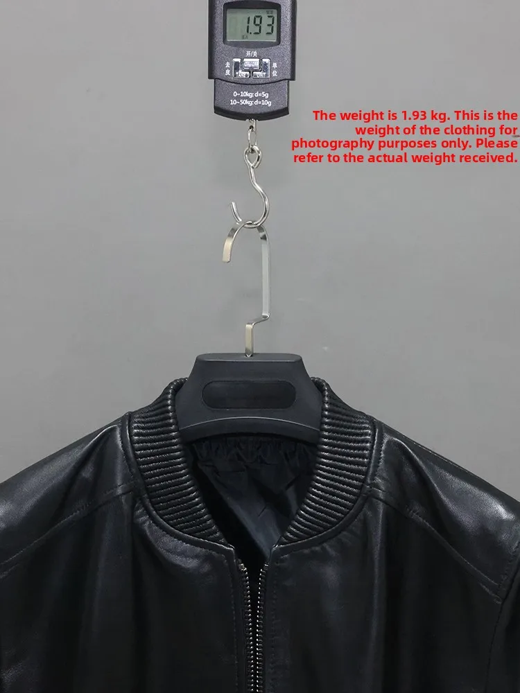 Jaqueta de Couro de Ovelha de Primeira Camada Macia Feminina Slim Fit Casual Esportiva Corta-Vento com Zíper