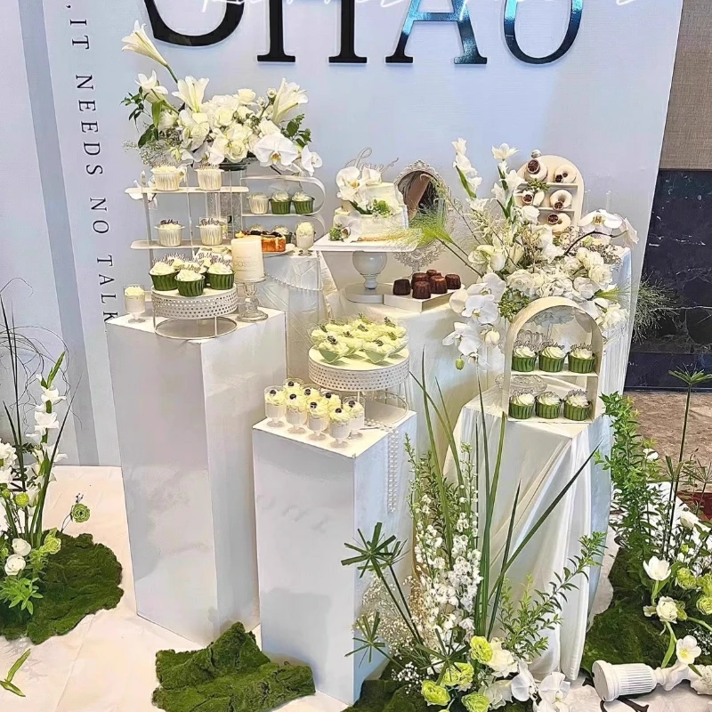 

16pcs Iron Dim Sum Tray Sweet Treats Display Stand Birthday Cake Holder for Wedding Table Cold Buffet Tea Break Decoration