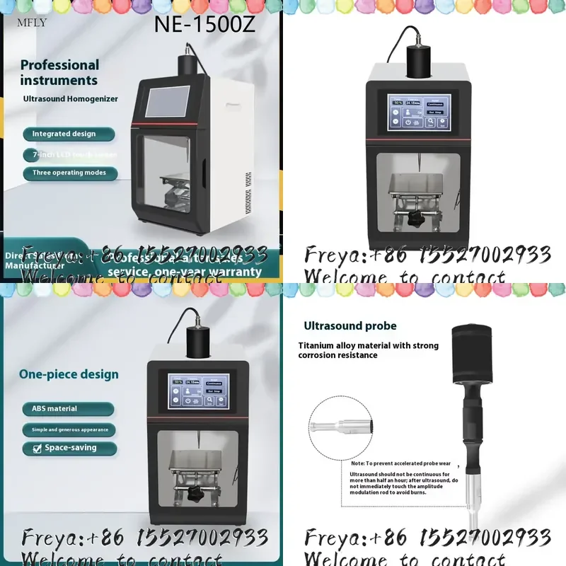 New Type All-in-One 1500W NE-1500Z Ultrasonic Processor Cell Disrupter CE ISO 0.1-1800ml