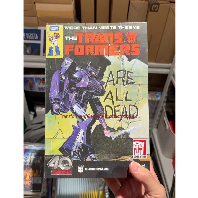 

Original Transformer 40 thanniversary Comic Shockwave Desktop scene Battle Car statue Popular Gifts Promotional toys studio