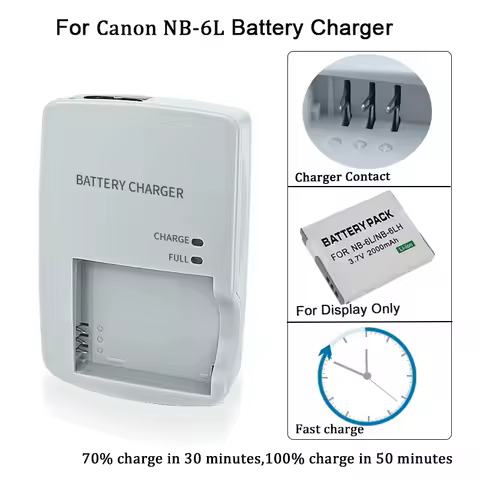 NB-6L NB6L NB-6LH CB-2LYE CB-2LY CB-2LYT Charger Camera for Canon Battery S90,S95,S120,D10,D20,D30,SD770IS,1300IS,170IS Camera