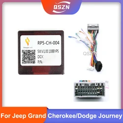 Android Wiring Harness Power Cable with Canbus Box For Jeep Grand Cherokee 2004 2005 Dodge Journey Caliber Car Radio Adapter