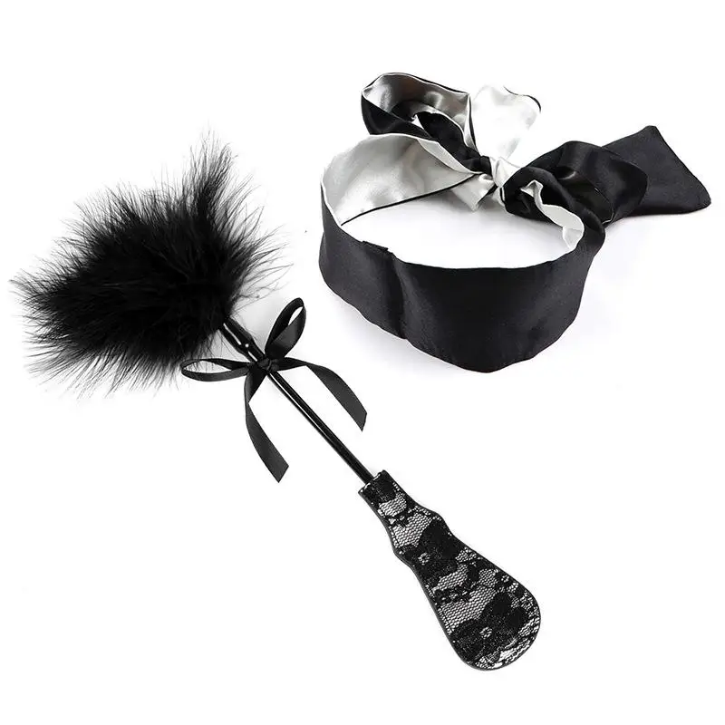 

Feather Whip Blindfolded Flirting Adults Games Bondage Erotic Sex Toys For Women Fetish Spanking Cosplay Couples Flogger