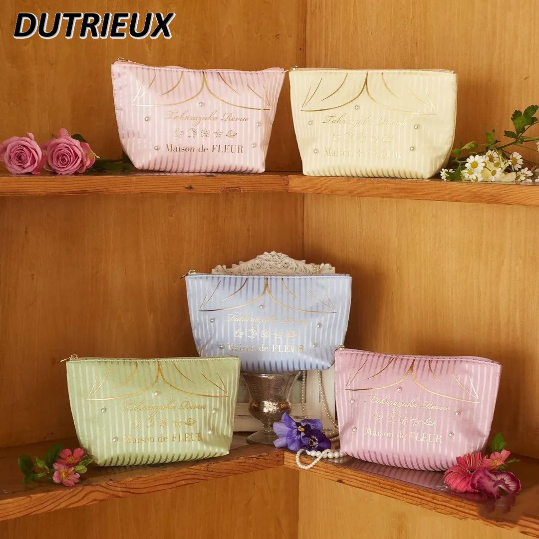 2024 New Summer Autumn Simple Elegant Makeup Case Fashion Lolita Bag Japanese Style Sweet Cute Cosmetic Bags for Women