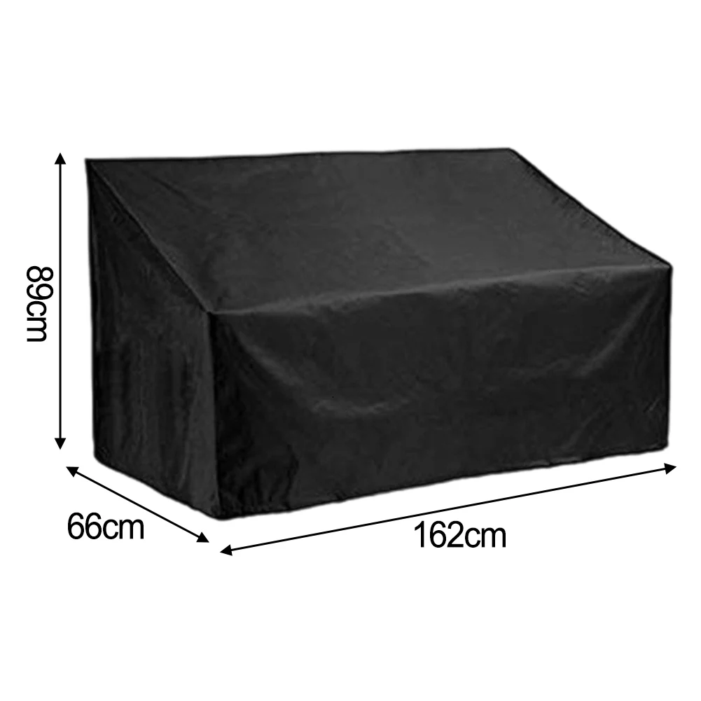 Waterproof Cover Garden Bench Covers 210D Oxford Fabric Compact Storage Option Drawstrings For Fit For 2 Seater 134*66*89cm