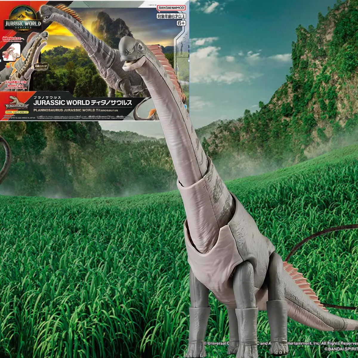 

Bandai Original Jurassic World: Rebirth TITANOSAURUS Anime Action Figure Assembly Model Toys Collectible Model Ornaments Gifts