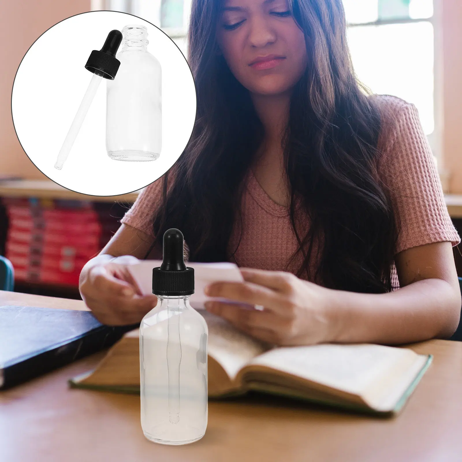 

4Pcs 60Ml Clear Dropper Bottles for Essential Oils Leakproof Refillable Travel Friendly Small Empty Bottles for Hair