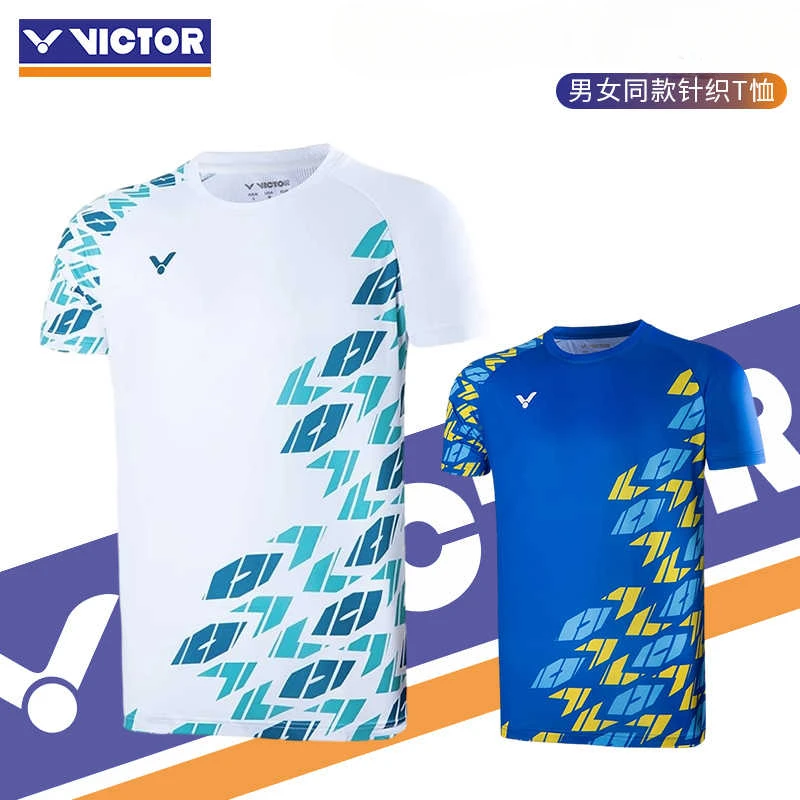 Victor Victory Badminton Tennis Clothing Sport Short-sleeved T-shirt Comfortable Breathable Sweat-absorbing Quick-drying Top