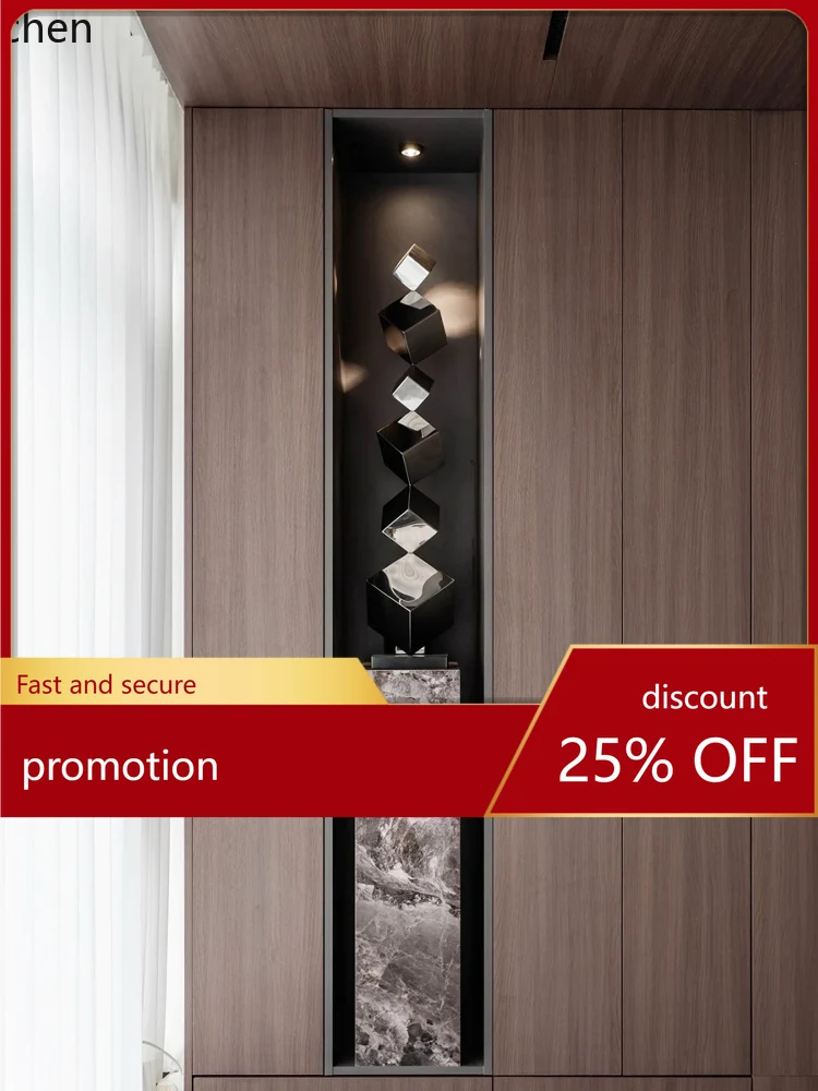 

HXL Floor Sculpture Geometric Stainless Steel Model Room Hotel Lobby Entrance Niche Ornament