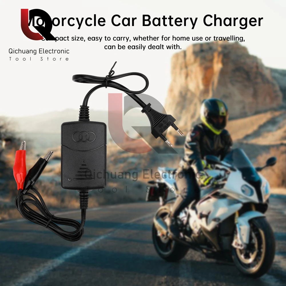 12V Universal Smart Battery Charger EU US Plug Rechargeable Sealed Lead Battery Charger for Car Truck Motorcycle