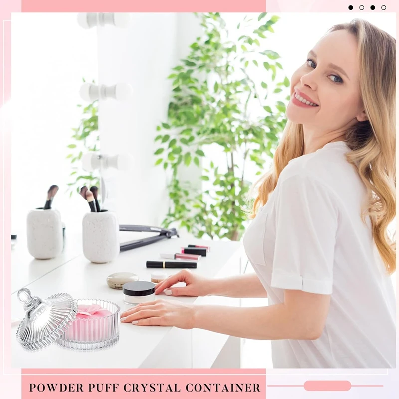 대형 바디 퍼프 샌드 용기, 거품 퍼프 크리스탈 용기, 부드러운 파우더 용기, 3 팩