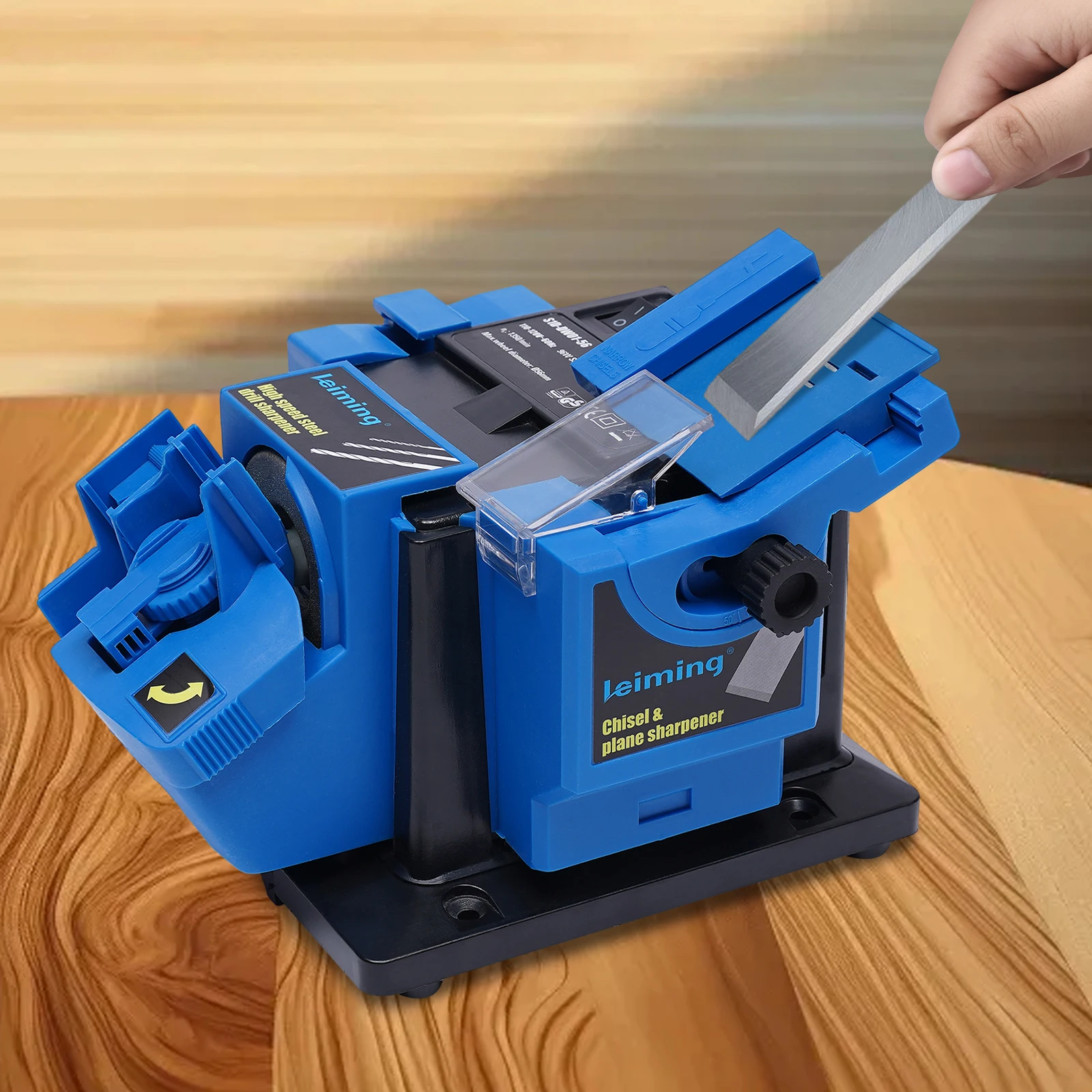 Imagem -05 - Elétrica Multipurpose Sharpener Ferramenta de Moagem Faca Scissor Drill Sharpening Machine Inclui Rebolo e Bancada