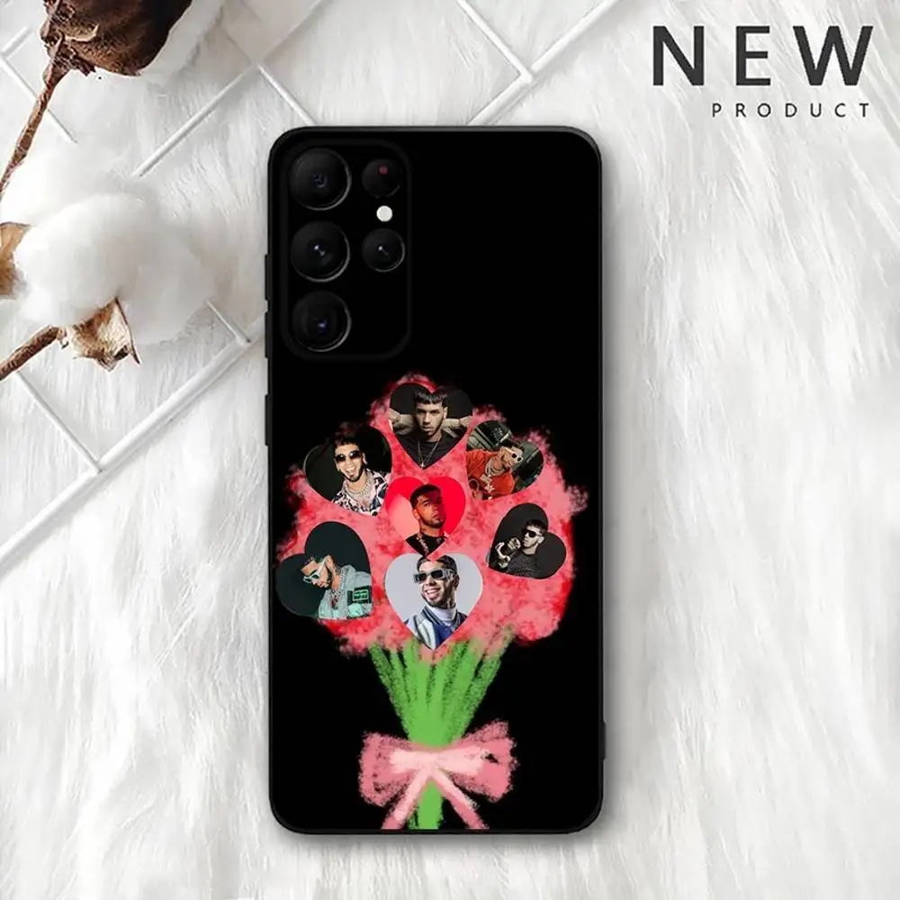 حافظة هاتف A-Annuel AA Rapper لهاتف سامسونج S 25,24,23,22,30,21,10,9,Ultra,Plus,Lite,FE,4,5G حافظة ناعمة سوداء