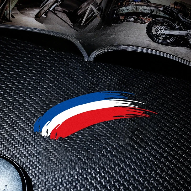 1Pcs Creative Brush Stroke 3 Color Strip Sticker Waterproof Decal For Car Motorcycle Window Bumper Body Auto Bike Decor Parts