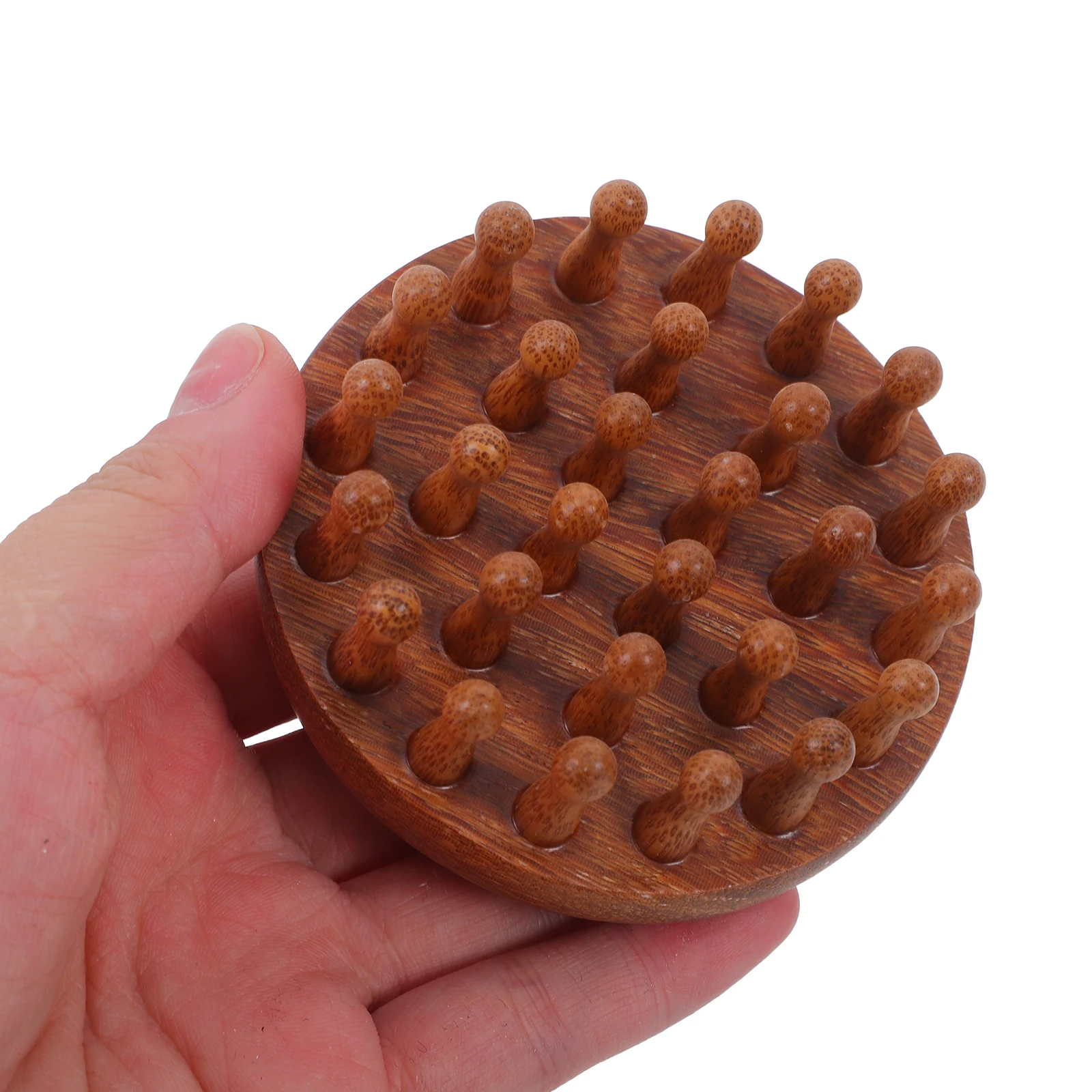 

2Pcs Wooden Hair Scalp Massage Comb Disc Shape Large Teeth Detangler Comb Gua Sha Meridian Massager Scalp Pressure Tool