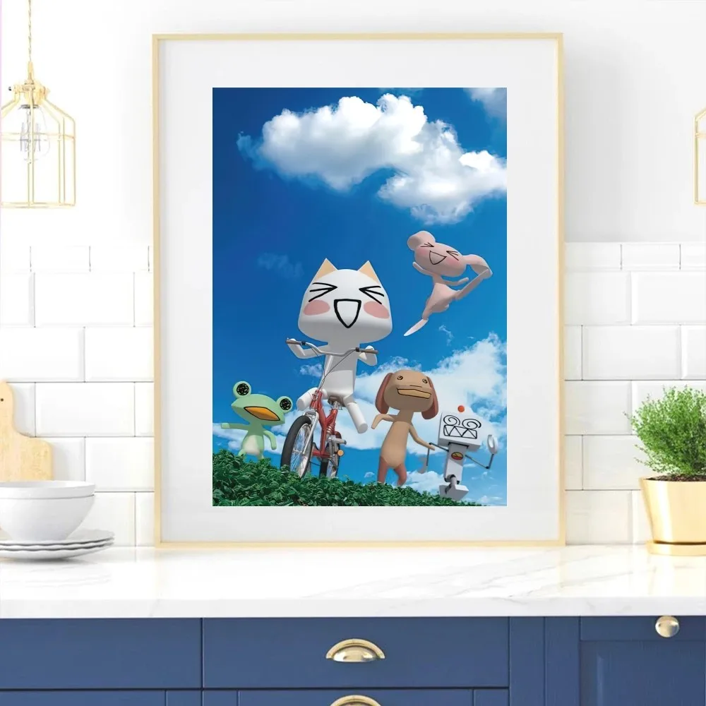 Inoue toro Cute Cat Poster Home Room Decor Livingroom Bedroom Aesthetic Art Wall Painting Stickers