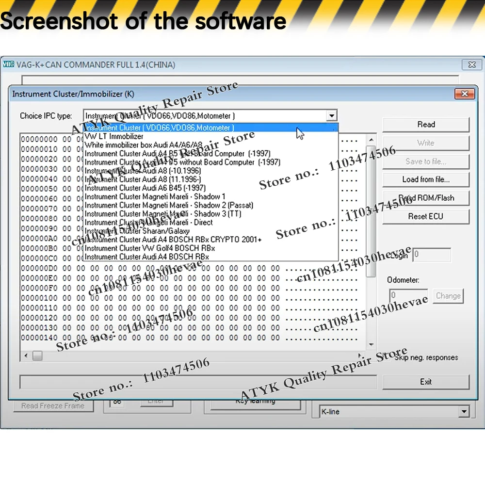 قائد 1.4 لـ VAG K CAN Obd2 برنامج كابل قارئ رمز السيارة التشخيص pour voiture أدوات السيارات برنامج إصلاح السيارات VCI #4