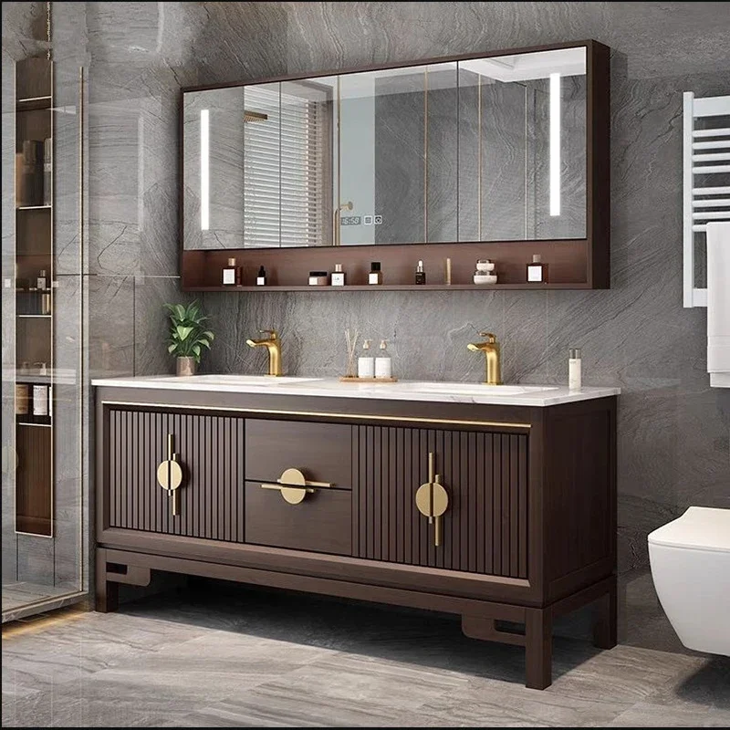 Open Cabinets Bathroom Cabinet Storage Salon Station Narrow Furniture Shelf Wc Filing Design Sink Base Cajonera Luxury Home