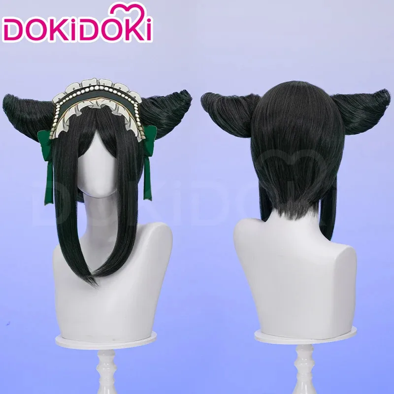 qq28LQIN STOCK Sieglinde شعر مستعار أنيمي الأسود بتلر: الزمرد الساحرة قوس DokiDoki Ciel Sullivan تأثيري