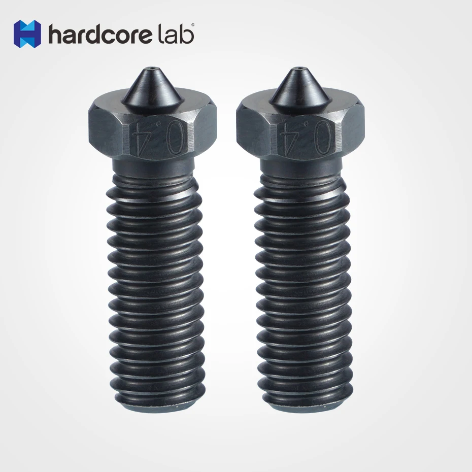 

3D Printers V6 Volcano Hardened Steel Nozzle 0.4mm Durable Non-stick High Performance M6 Thread For E3D Volcano Hotend