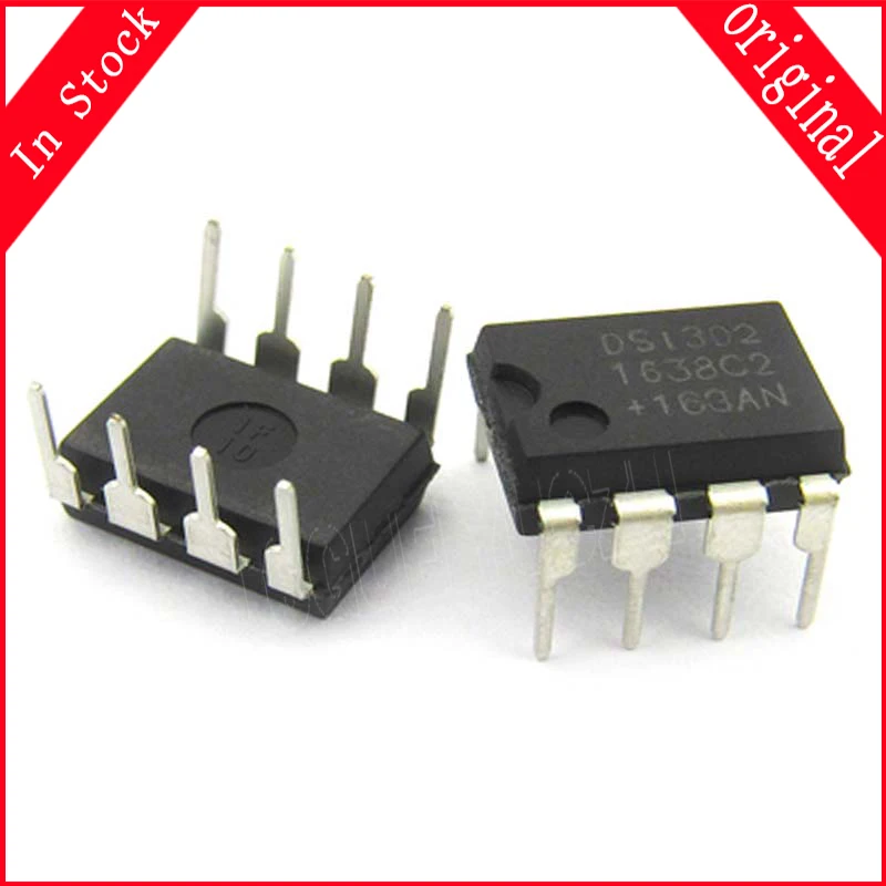 10PCS/lot DS1302N DIP8 DS1302 DIP-8 Trickle Charge Timekeeping Chip and Original In Stock