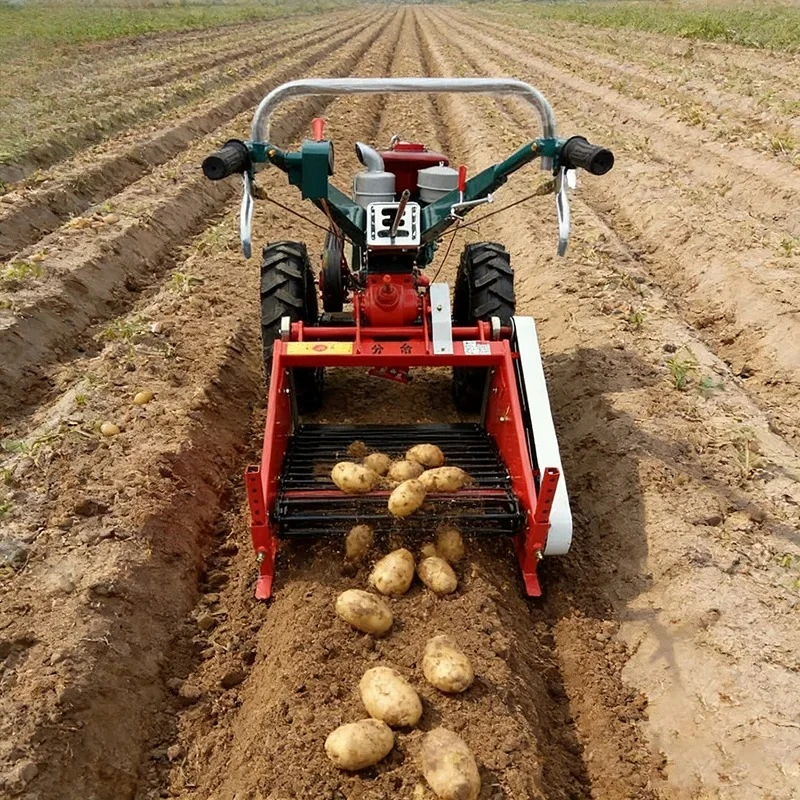 Potato Harvesting Machine Mini  Sweet Potato Harvester Tiller Mini Tractor Potato Harvester