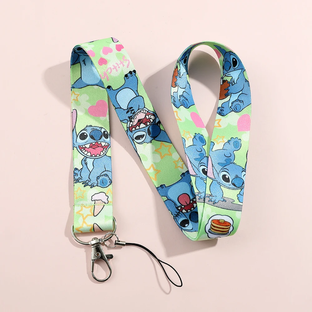 

Stitch Lanyard Neck Strap Cartoon Keychain for Pendant Key ID Badge Holder Key Ring Cord Hang Rope Lariat Accessory