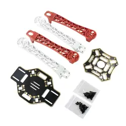 F450 RC Quadcopter Main Frame Board Top Upper / Bottom Lower Plate With 2 Pcs White 2Pcs Red Arm for Multicopter