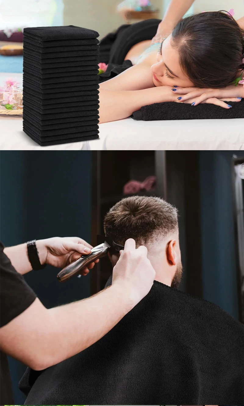5/2 Stück Mikrofaser-Salonhandtücher, große Salonhandtücher, Spa-Badewanne, Haartrocknungstuch für Friseur, Mikrofaser-Haartuch – Detail 1