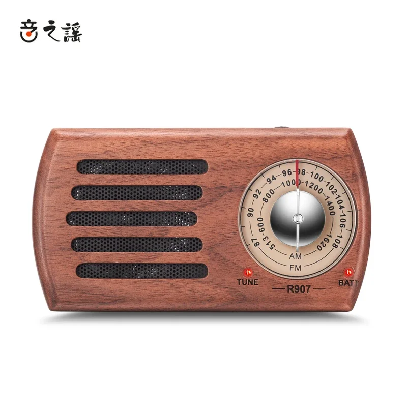 REDAMIGO Mini radio FM AM portatile in legno massello R907