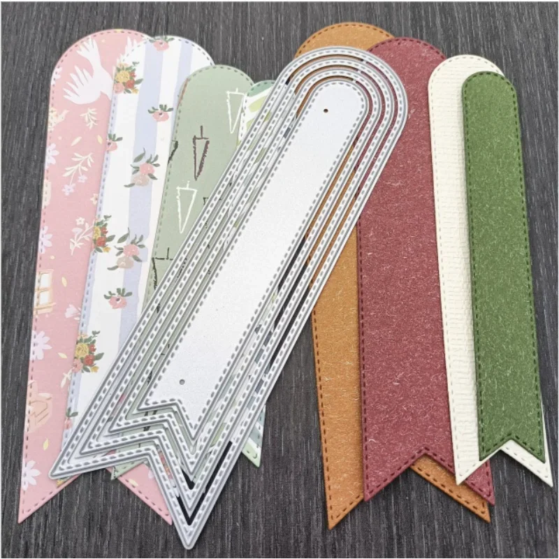 Scalloped Frame Die Set Stitch Metal Cutting Dies for Greeting Cards Birthday Cards Bookmarks Scrapbooking