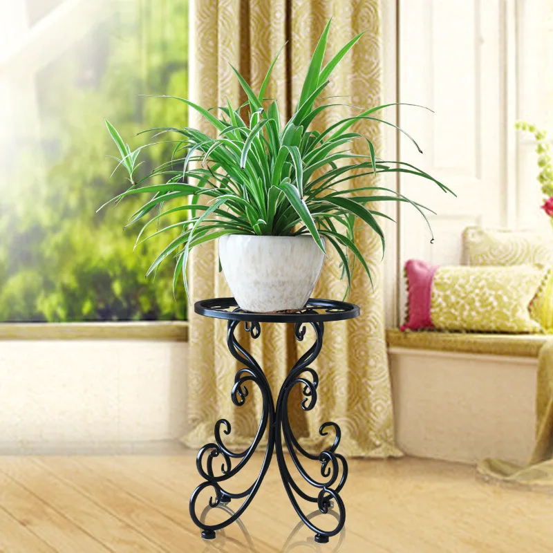 Creative Iron Floor Type Flower Rack Simple Living Room Green Pineapple Hanging Orchid Rack Flower Pot Rack Bonsai